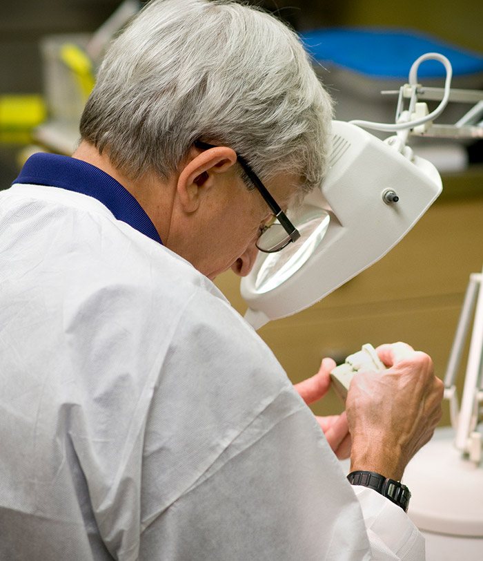 Doctor marks creating dental restoration