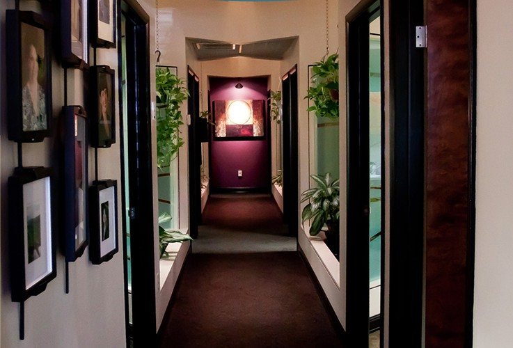 Hallway to treatment rooms