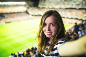 football fan with teeth whitening