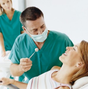 female patient and dentist